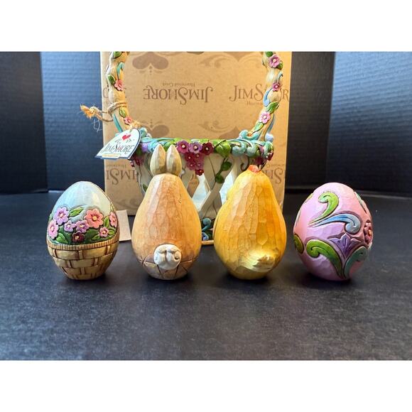 Jim Shore Heartwood Creek 2012 Basket Full Of Surprises Bunny Chick Eggs Easter - Picture 7 of 16